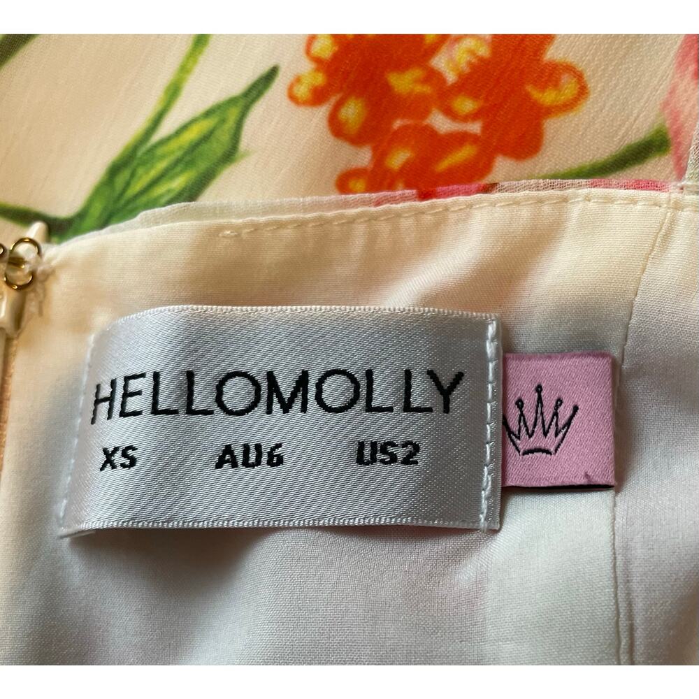 Hello Molly Maxi Dress Sz XS Rose Reverie Off The Shoulder  Floral Lined Flowy - Picture 3 of 11